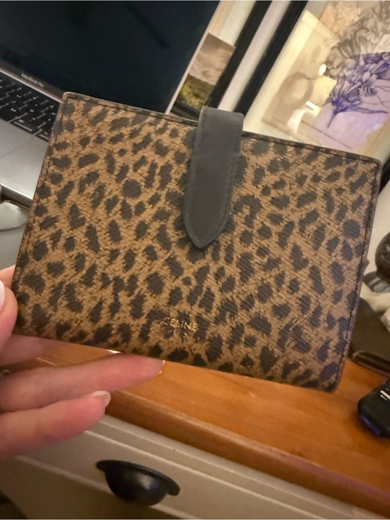 Celine Handbags - Celine Leopard Print Card Wallet - Brown & Black